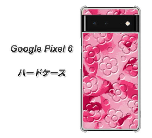 Google Pixel 6 高画質仕上げ 背面印刷 ハードケース【SC847 フラワーヴェルニ花濃いピンク(ローズアンディアン)】