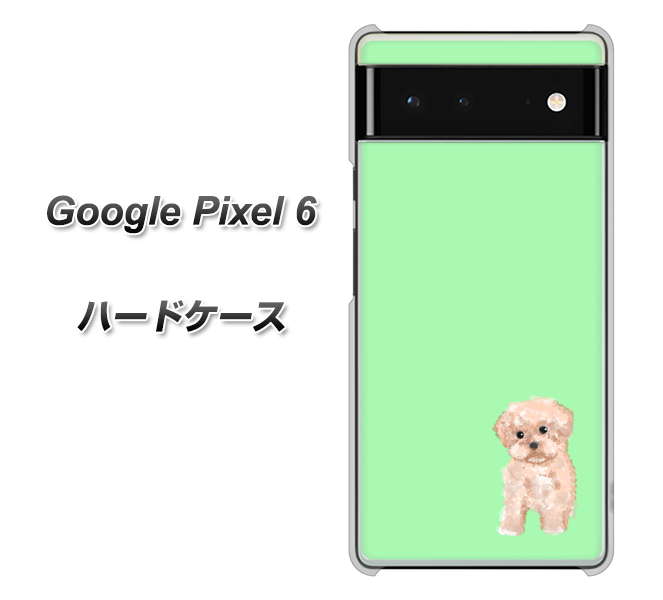 Google Pixel 6 高画質仕上げ 背面印刷 ハードケース【YJ063 トイプードルアプリコット(グリーン)】