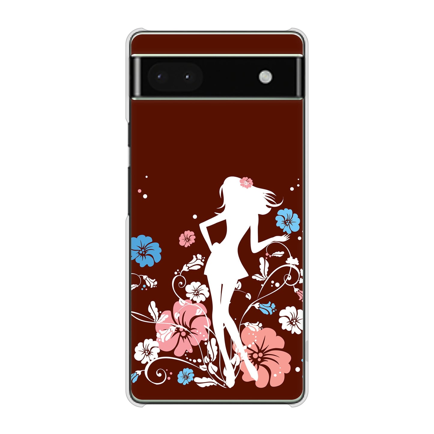 Google Pixel 6a 高画質仕上げ 背面印刷 ハードケース 【110 ハイビスカスと少女】