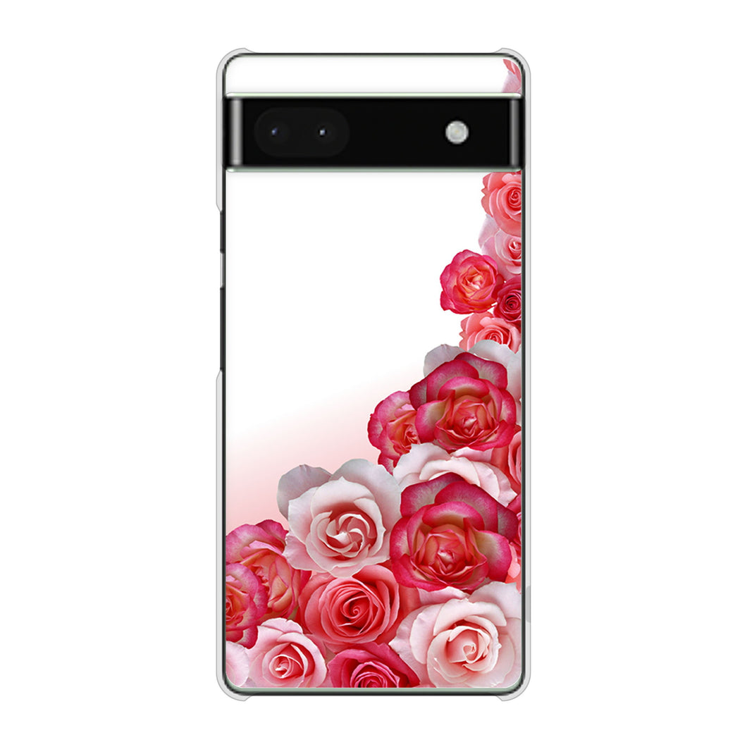 Google Pixel 6a 高画質仕上げ 背面印刷 ハードケース ロマンチックなバラ