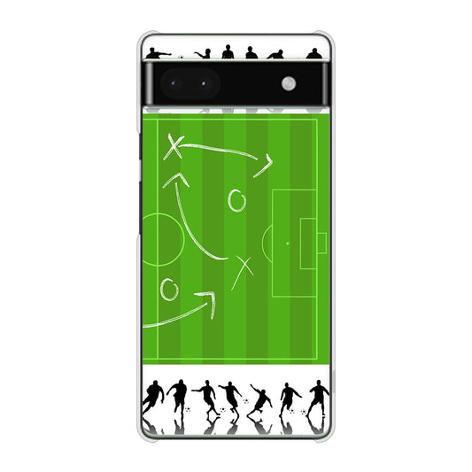 Google Pixel 6a 高画質仕上げ 背面印刷 ハードケース 【304 サッカー戦略ボード】
