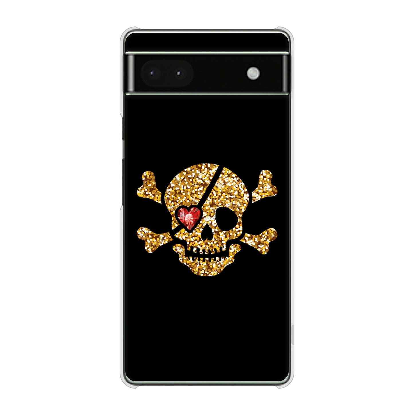 Google Pixel 6a 高画質仕上げ 背面印刷 ハードケース 【1082 海賊ドクロ】