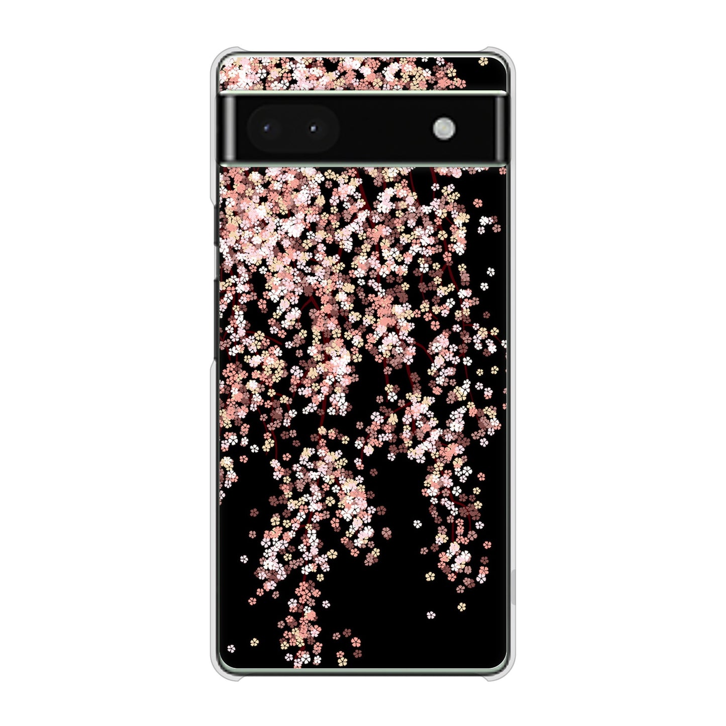 Google Pixel 6a 高画質仕上げ 背面印刷 ハードケース 【1244 しだれ桜】