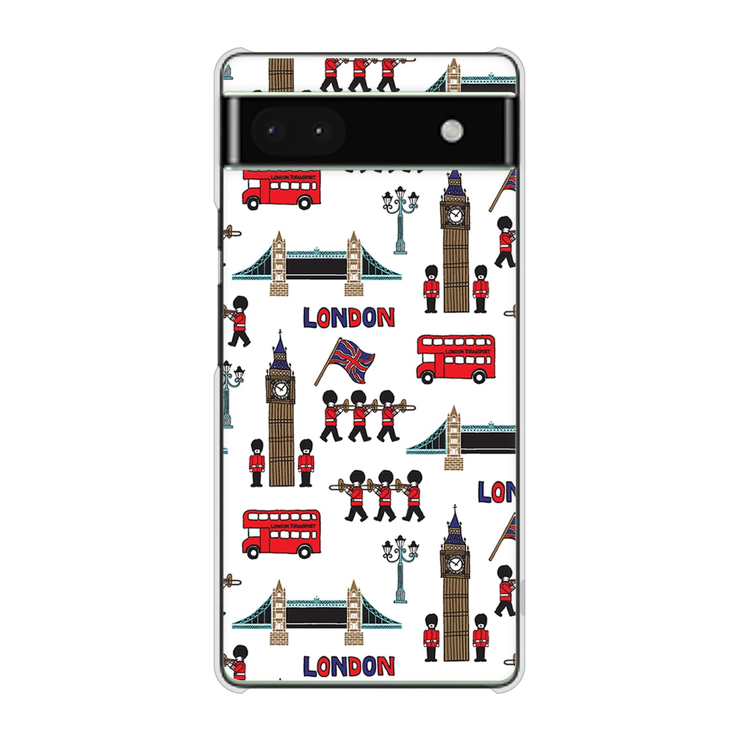 Google Pixel 6a 高画質仕上げ 背面印刷 ハードケース 【EK811 ロンドンの街】