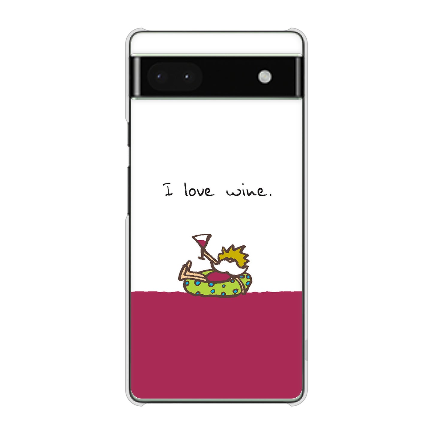 Google Pixel 6a 高画質仕上げ 背面印刷 ハードケース 【IA811 ワインの神様】