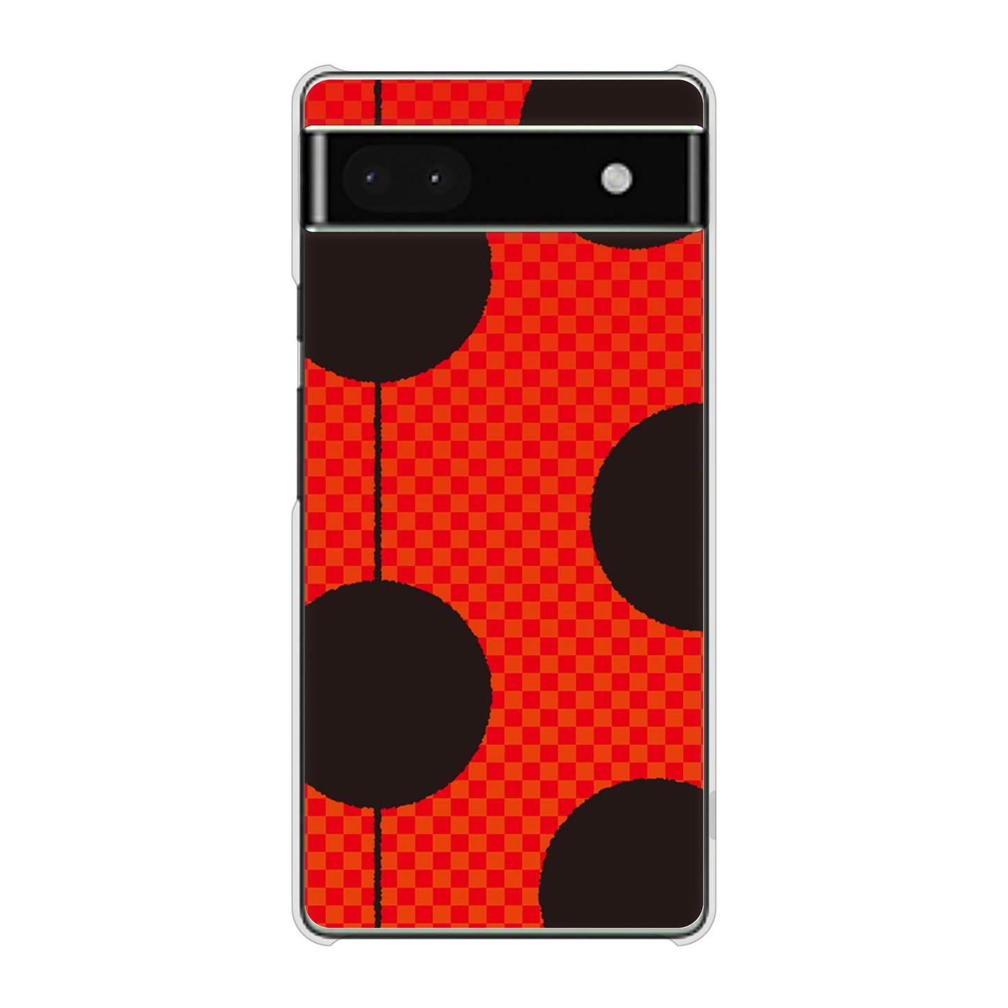 Google Pixel 6a 高画質仕上げ 背面印刷 ハードケース 【IB906 てんとうむしのシンプル】