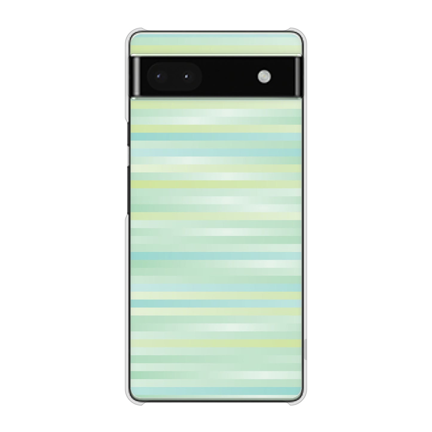Google Pixel 6a 高画質仕上げ 背面印刷 ハードケース グラデーションボーダー