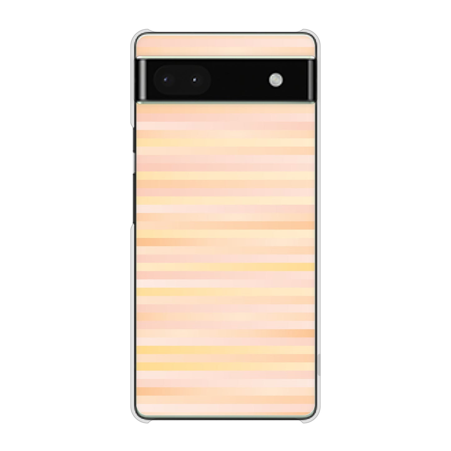Google Pixel 6a 高画質仕上げ 背面印刷 ハードケース グラデーションボーダー