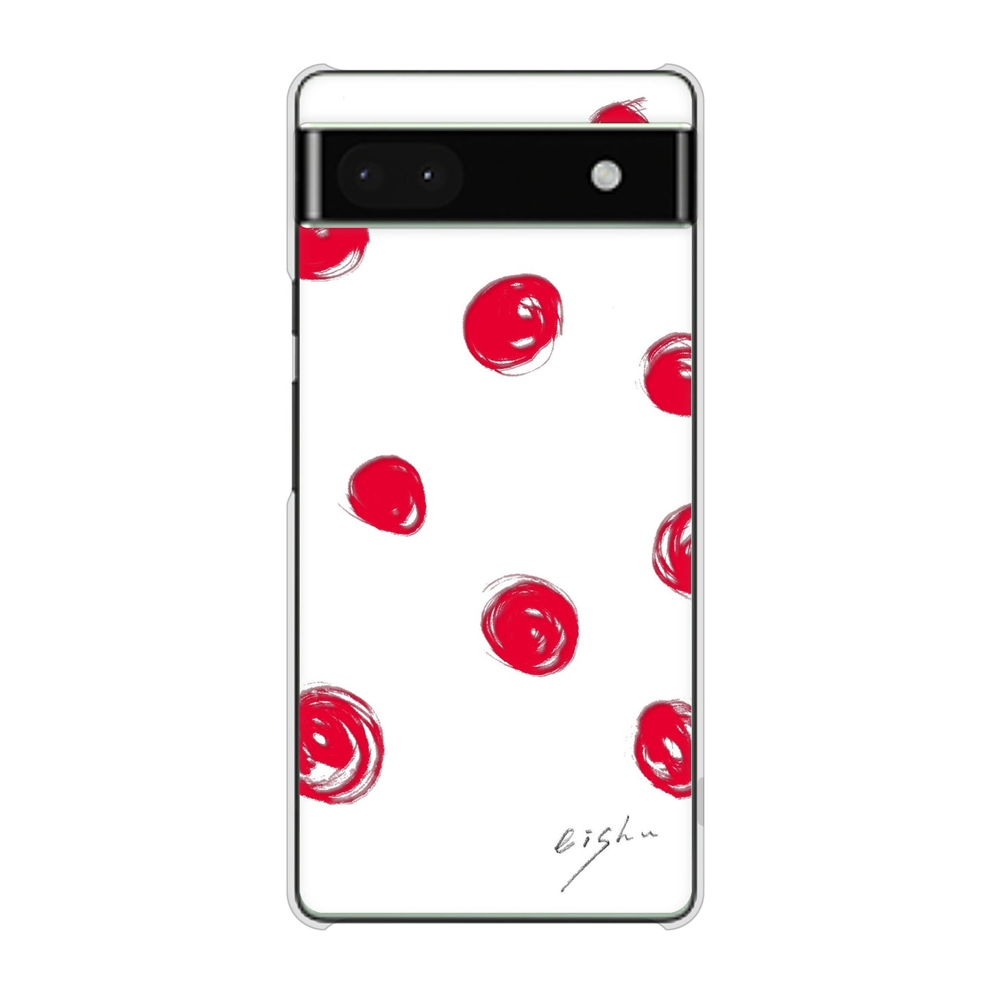 Google Pixel 6a 高画質仕上げ 背面印刷 ハードケース 大野詠舟 手描きシンプル