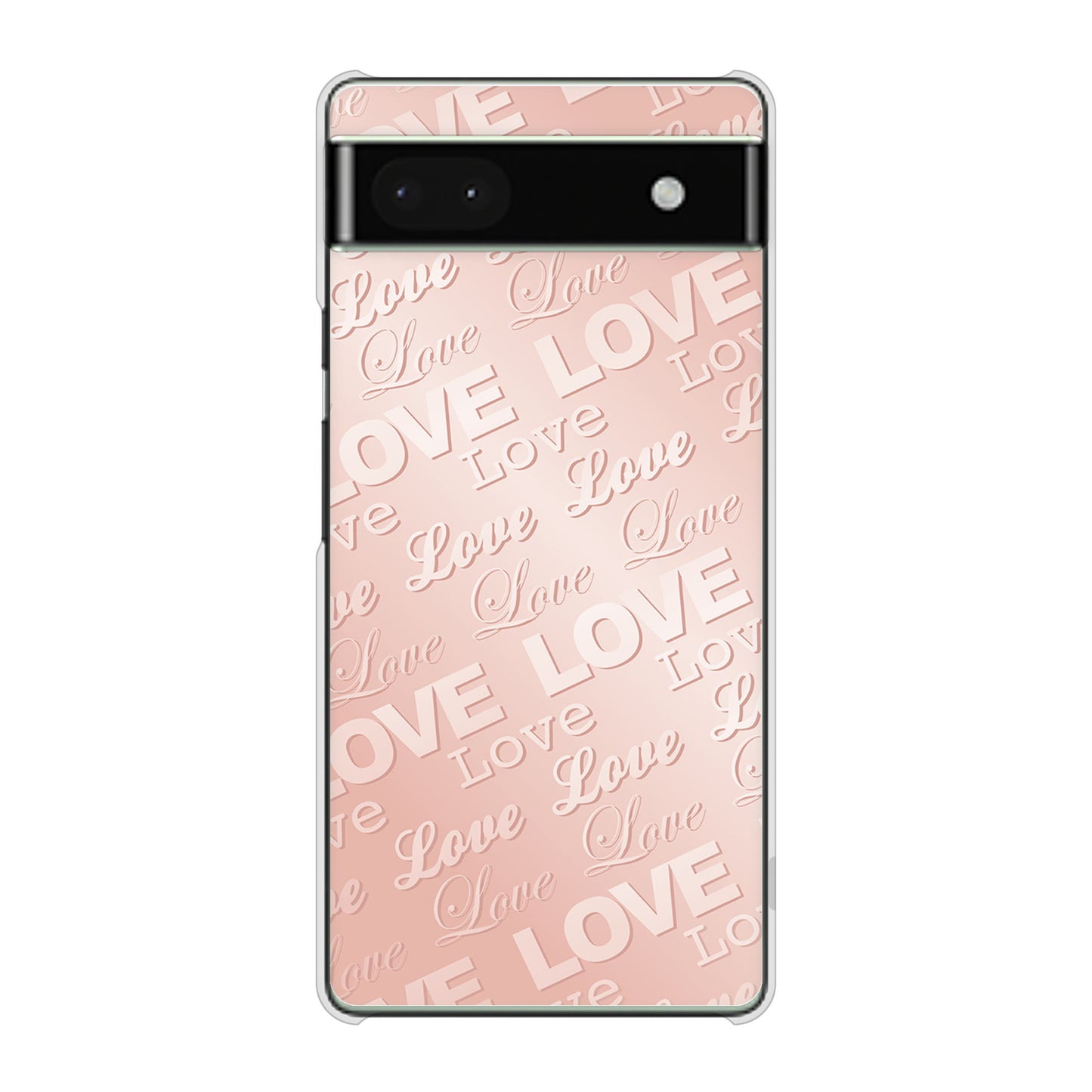 Google Pixel 6a 高画質仕上げ 背面印刷 ハードケース エンボス風LOVEリンク