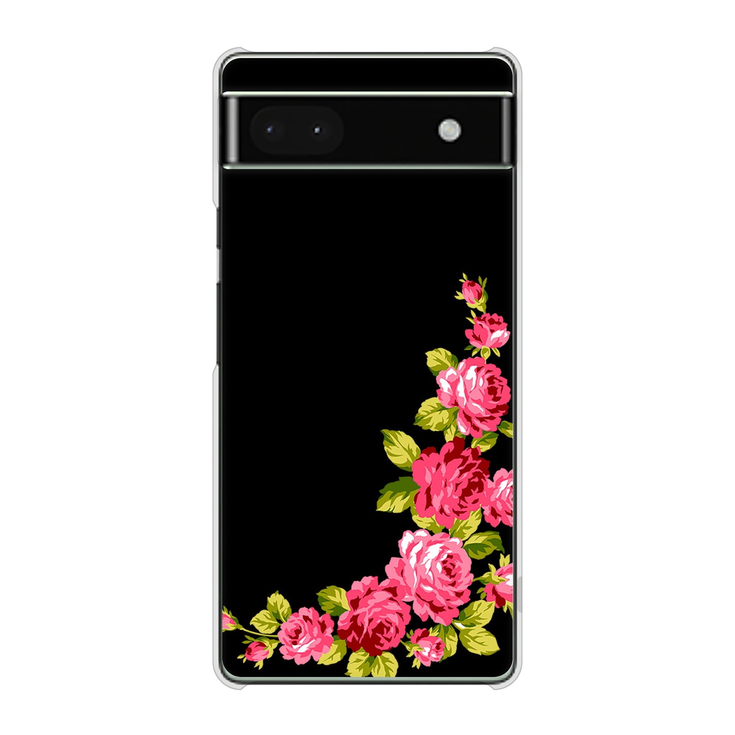 Google Pixel 6a 高画質仕上げ 背面印刷 ハードケース ロマンチックなバラ