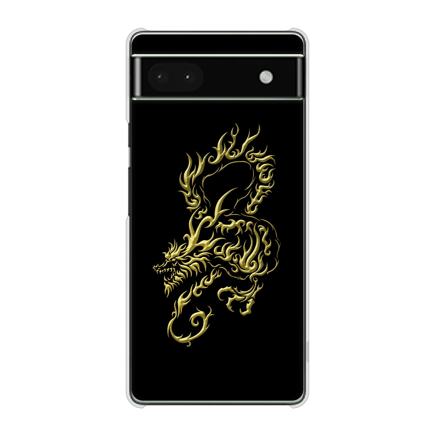 Google Pixel 6a 高画質仕上げ 背面印刷 ハードケース 【VA831 闇と龍】