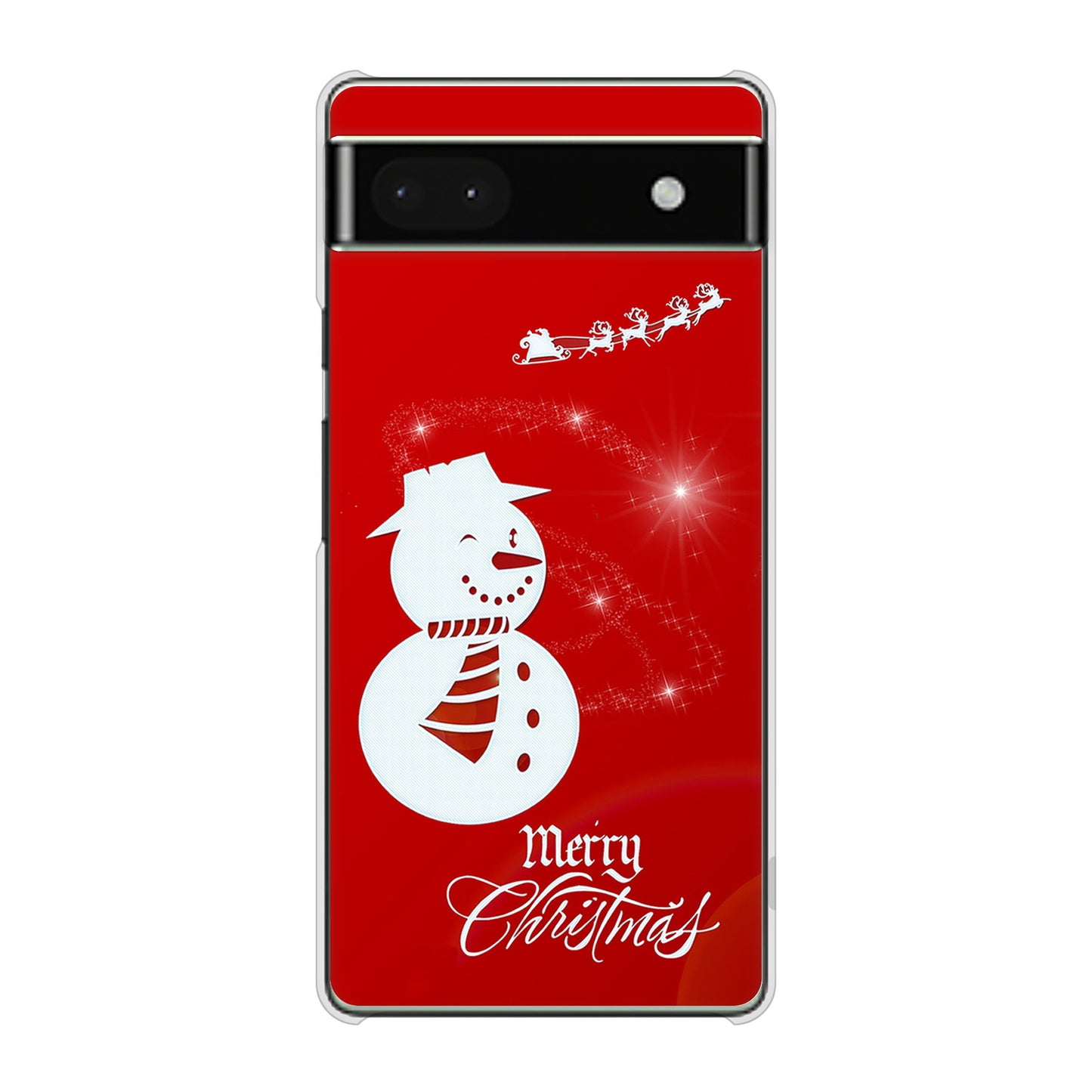 Google Pixel 6a 高画質仕上げ 背面印刷 ハードケース クリスマス