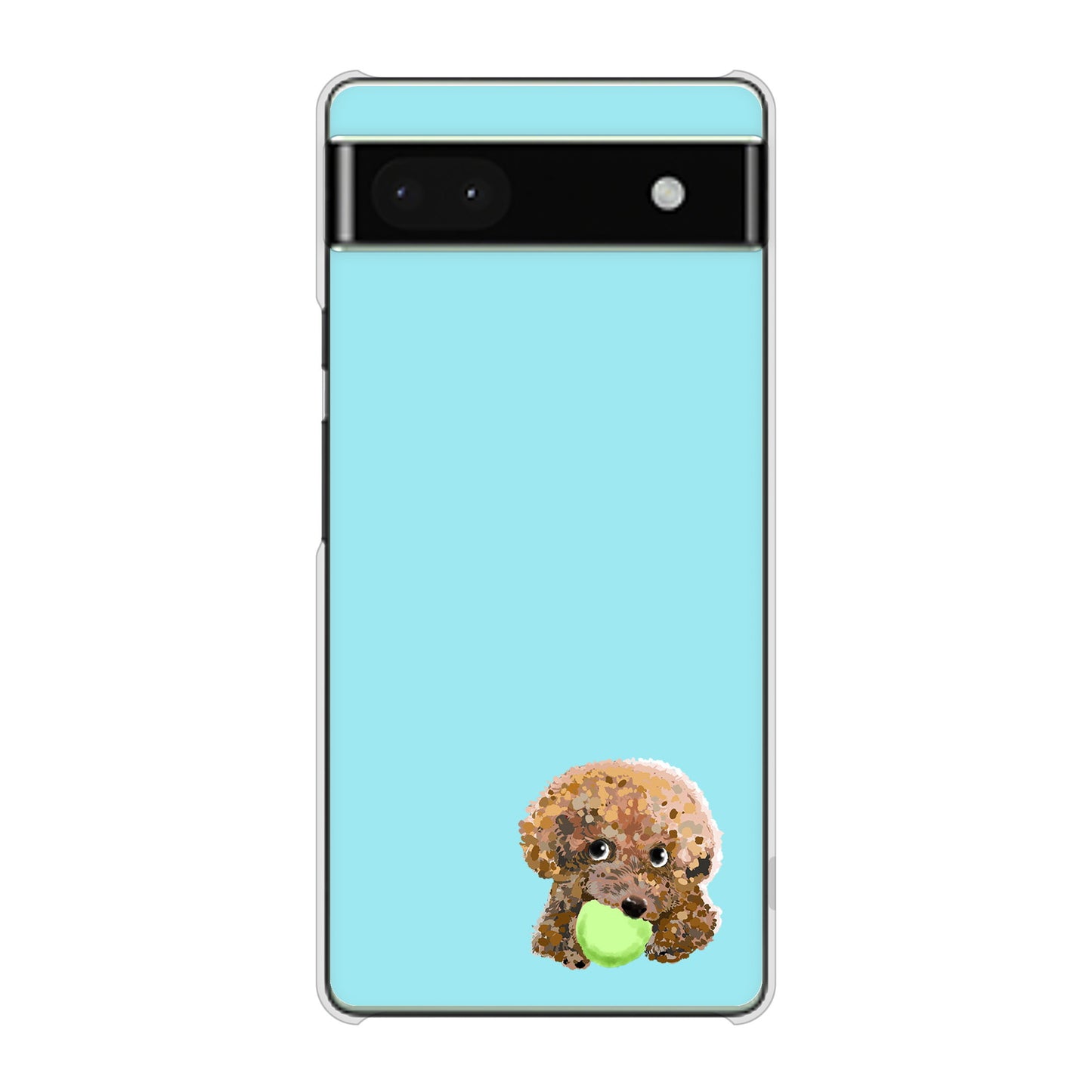 Google Pixel 6a 高画質仕上げ 背面印刷 ハードケース トイプードル&ボール