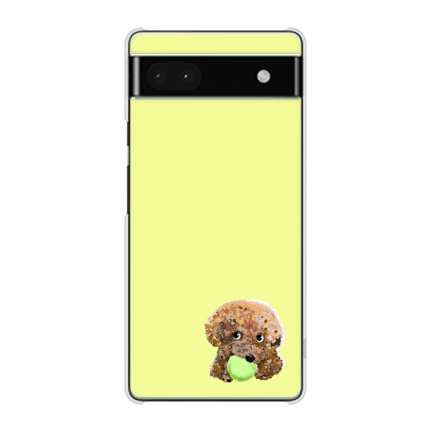 Google Pixel 6a 高画質仕上げ 背面印刷 ハードケース トイプードル&ボール