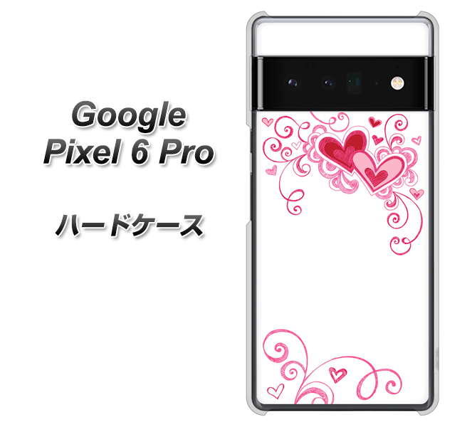 Google Pixel 6 Pro 高画質仕上げ 背面印刷 ハードケース【365 ハートフレーム】