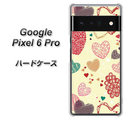 Google Pixel 6 Pro 高画質仕上げ 背面印刷 ハードケース【480 素朴なハート】