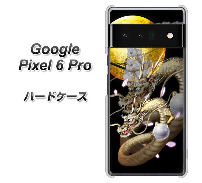 Google Pixel 6 Pro 高画質仕上げ 背面印刷 ハードケース【1003 月と龍】