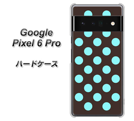 Google Pixel 6 Pro 高画質仕上げ 背面印刷 ハードケース【1352 シンプルビッグ水色茶】