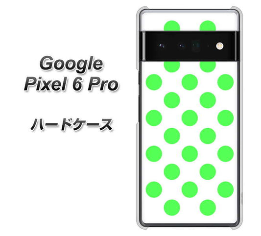 Google Pixel 6 Pro 高画質仕上げ 背面印刷 ハードケース【1358 シンプルビッグ緑白】