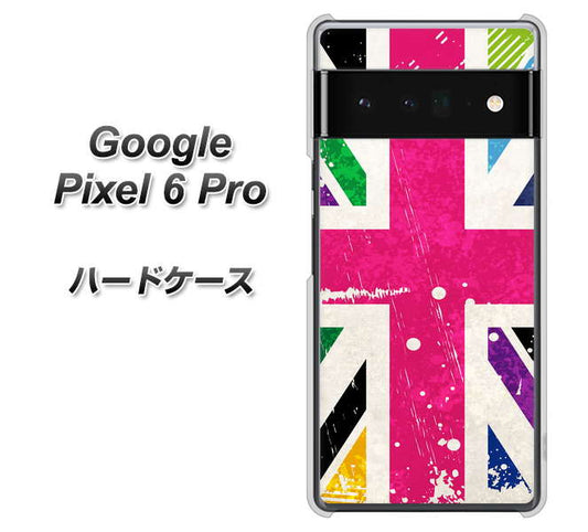 Google Pixel 6 Pro 高画質仕上げ 背面印刷 ハードケース【SC806 ユニオンジャック ピンクビンテージ】