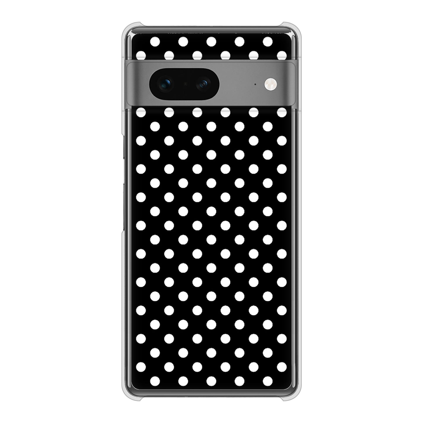Google Pixel 7 高画質仕上げ 背面印刷 ハードケース シンプル柄(水玉)