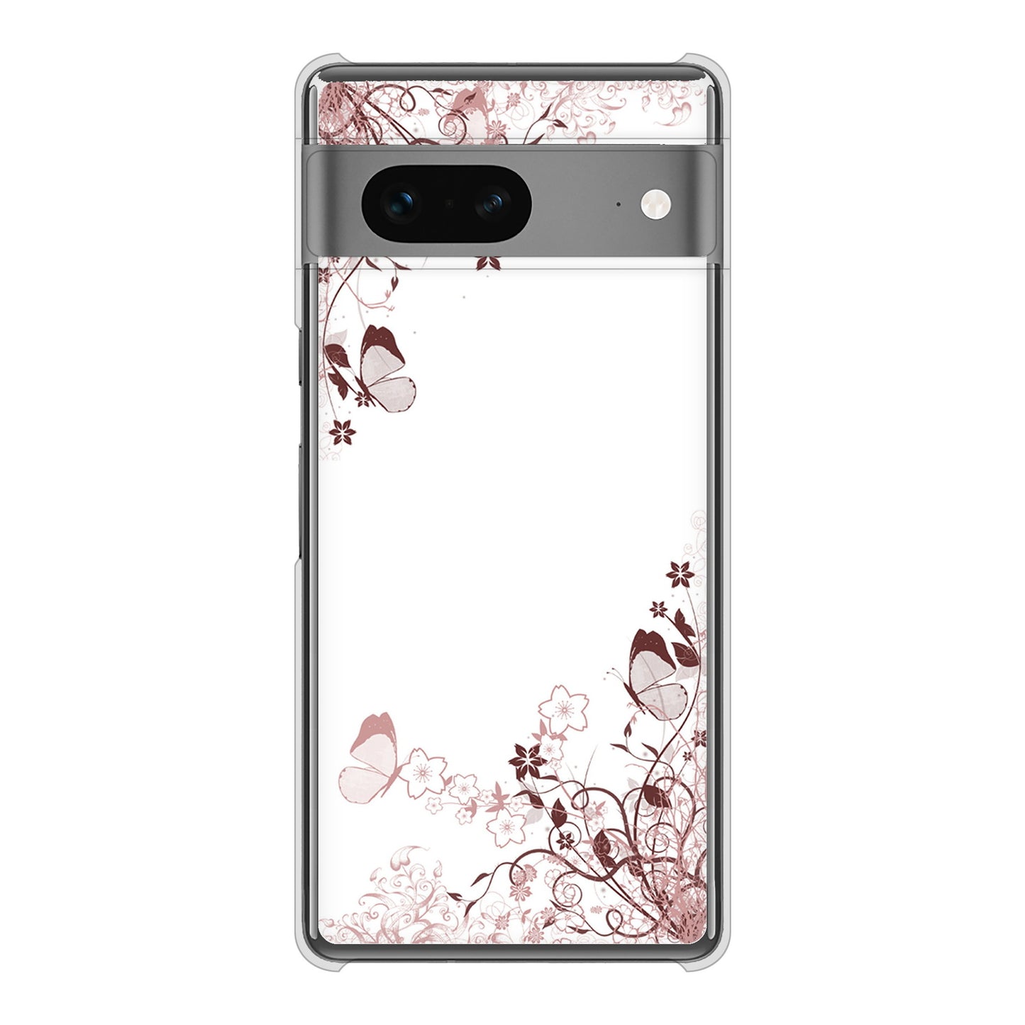 Google Pixel 7 高画質仕上げ 背面印刷 ハードケース バタフライ