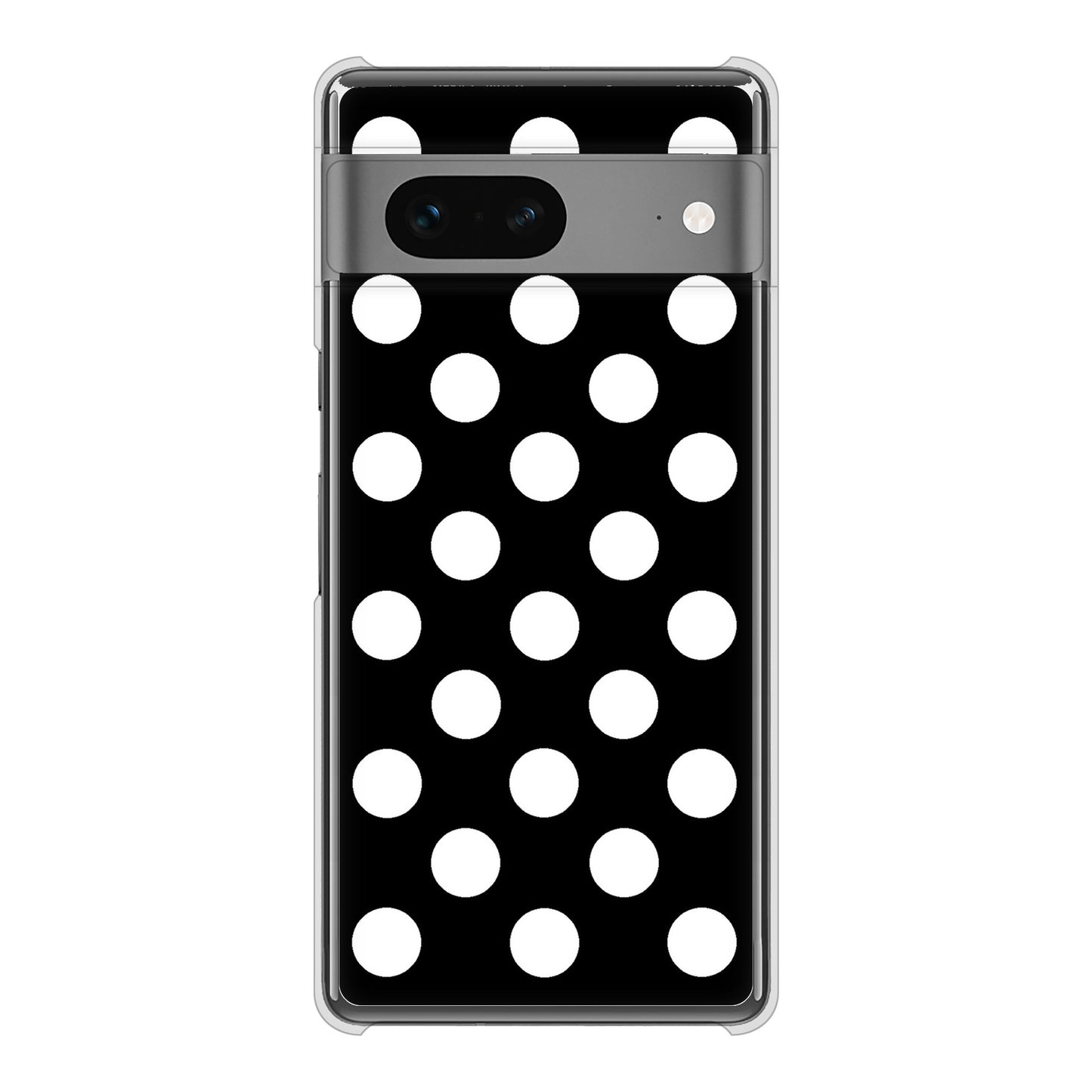 Google Pixel 7 高画質仕上げ 背面印刷 ハードケース シンプル柄(水玉)