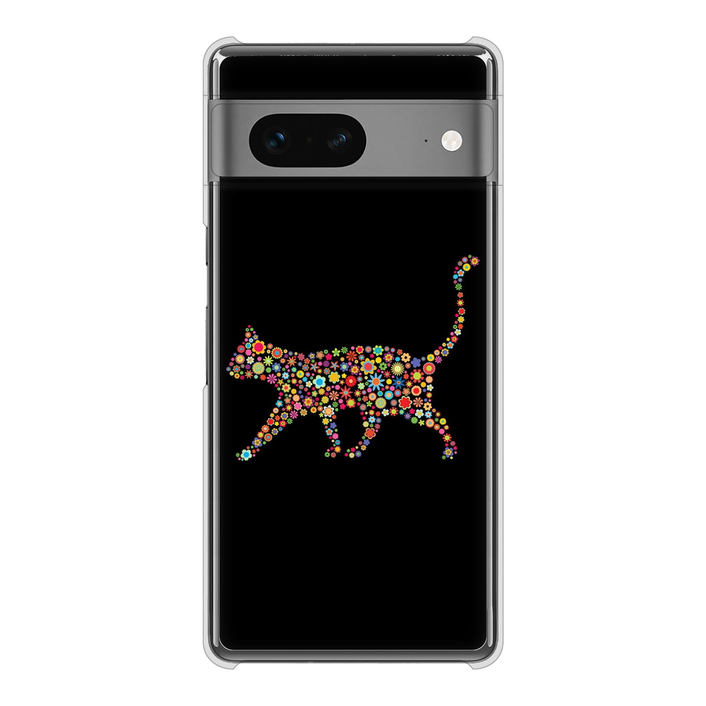 Google Pixel 7 高画質仕上げ 背面印刷 ハードケース 【406 カラフルキャット】