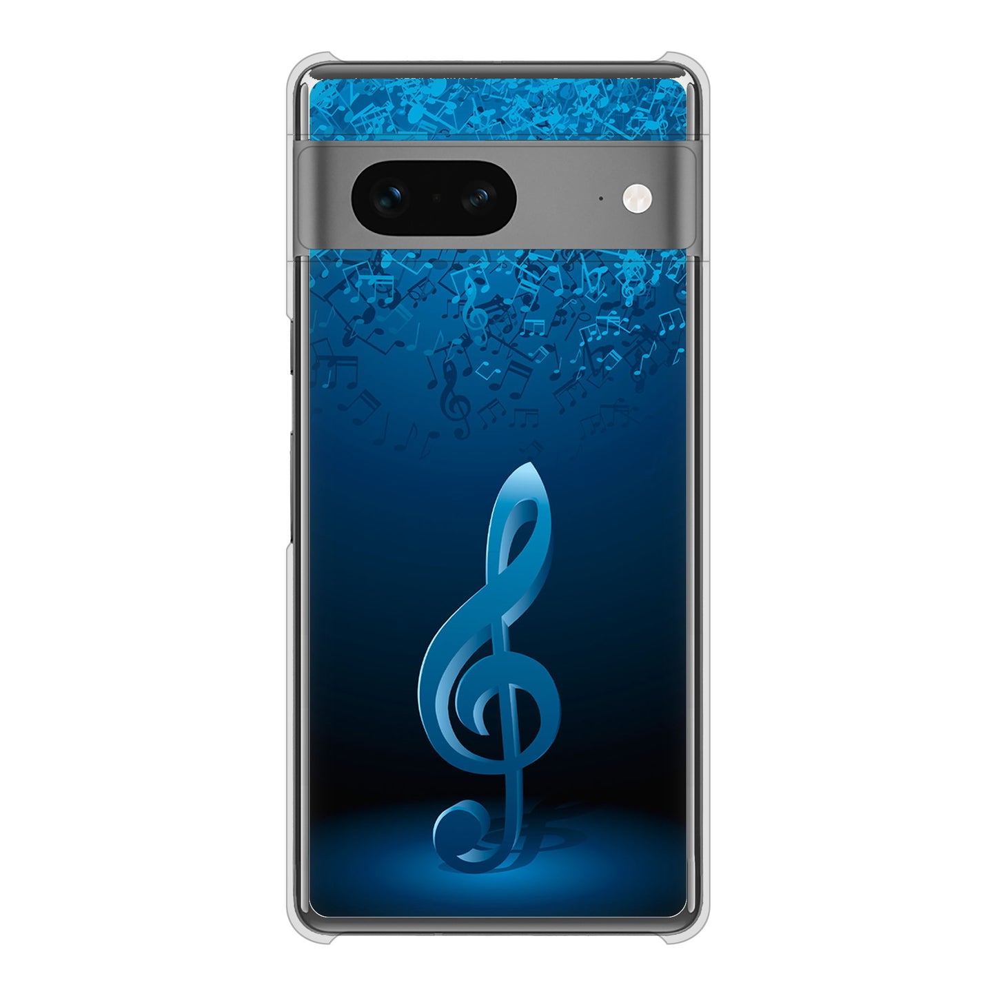 Google Pixel 7 高画質仕上げ 背面印刷 ハードケース 音符
