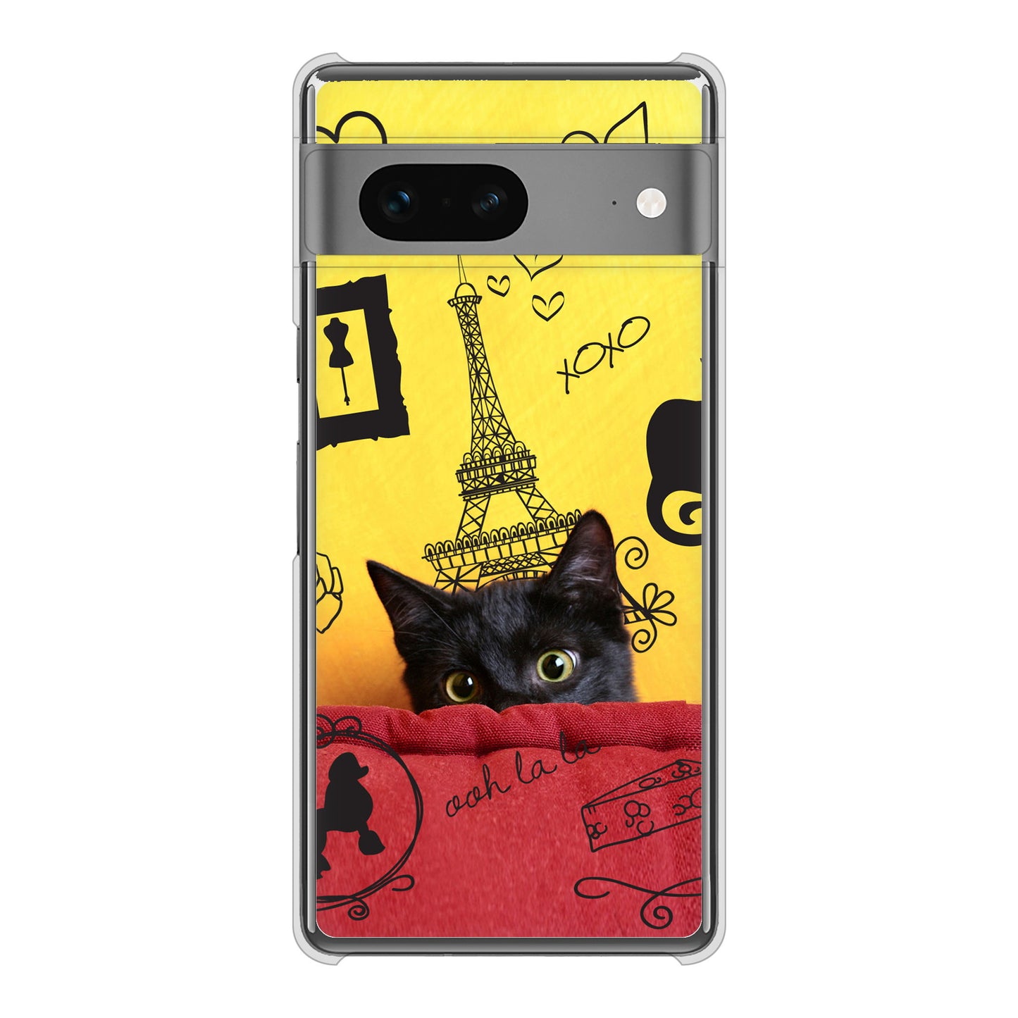 Google Pixel 7 高画質仕上げ 背面印刷 ハードケース LOVE フランス