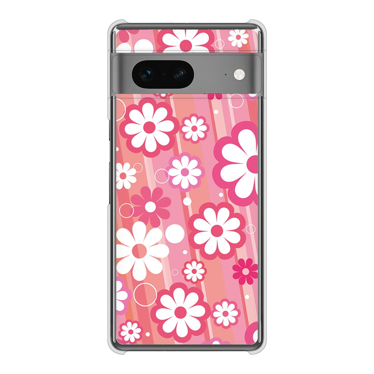Google Pixel 7 高画質仕上げ 背面印刷 ハードケース 【751 マーガレット(ピンク系)】