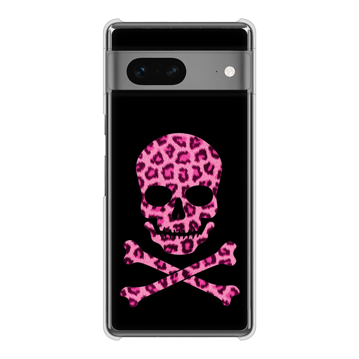 Google Pixel 7 高画質仕上げ 背面印刷 ハードケース ドクロフレーム