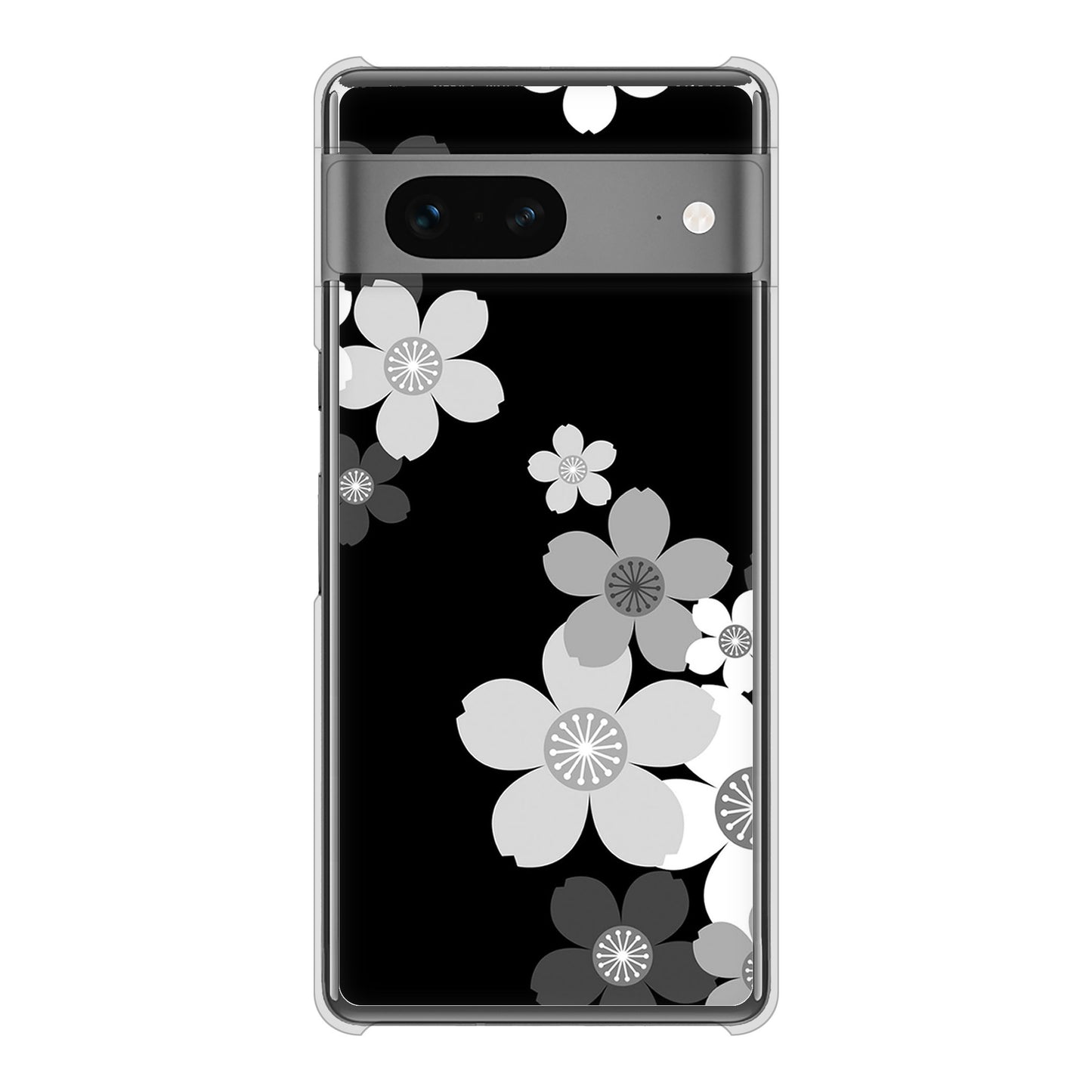 Google Pixel 7 高画質仕上げ 背面印刷 ハードケース 【1334 桜のフレーム】
