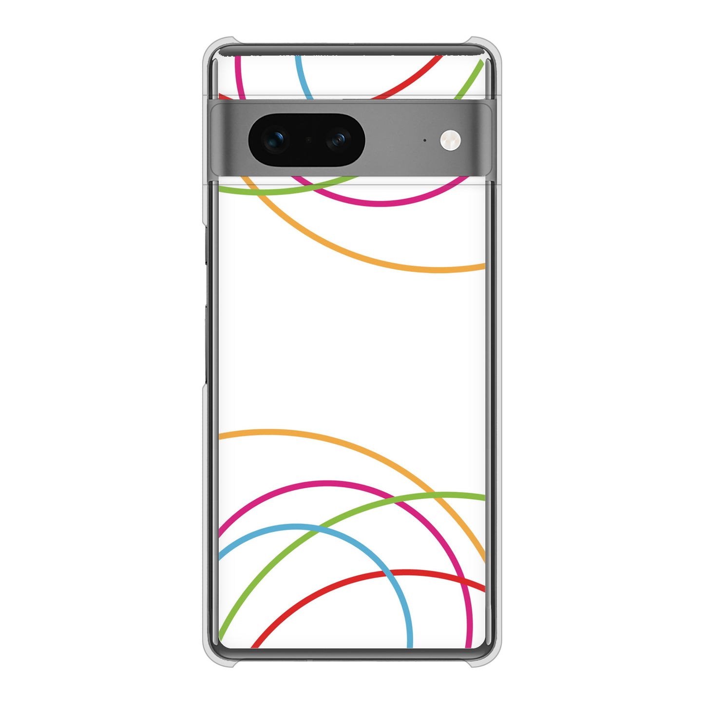 Google Pixel 7 高画質仕上げ 背面印刷 ハードケース 【IB912 重なり合う曲線】
