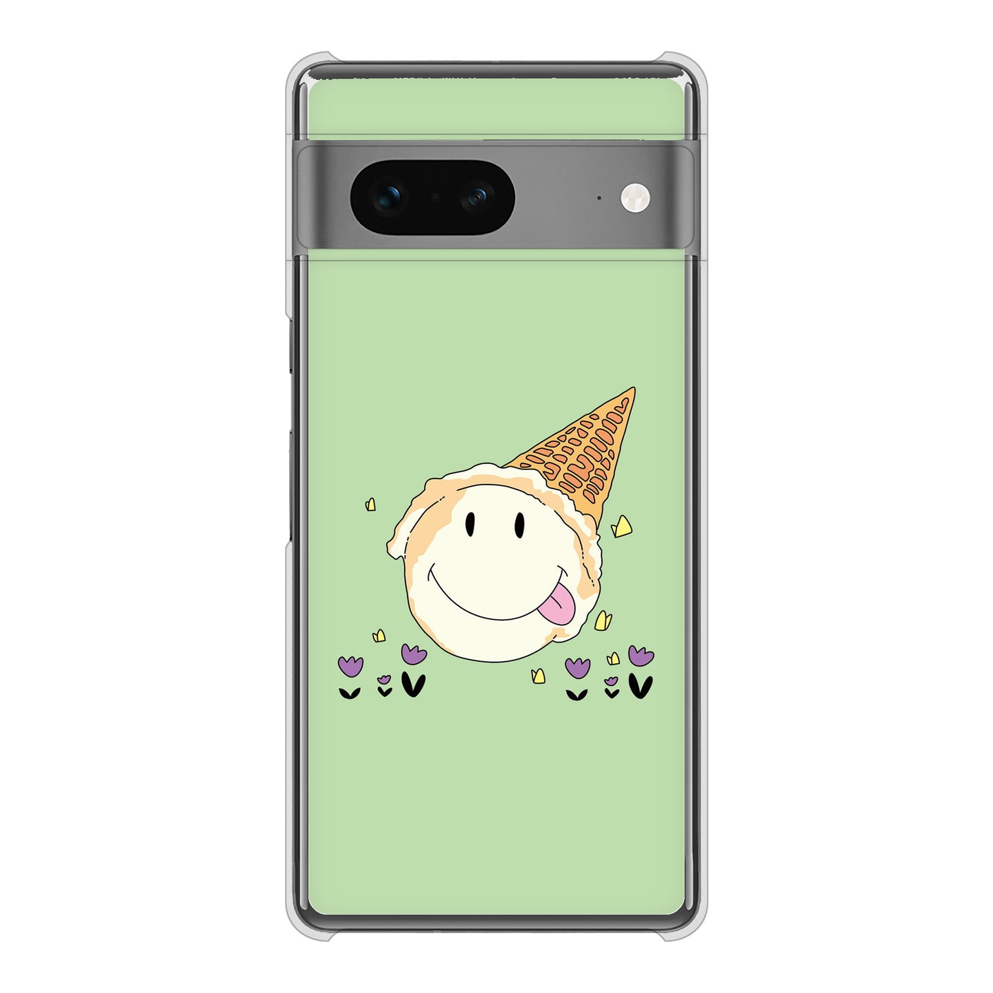 Google Pixel 7 高画質仕上げ 背面印刷 ハードケース スイーツイラスト