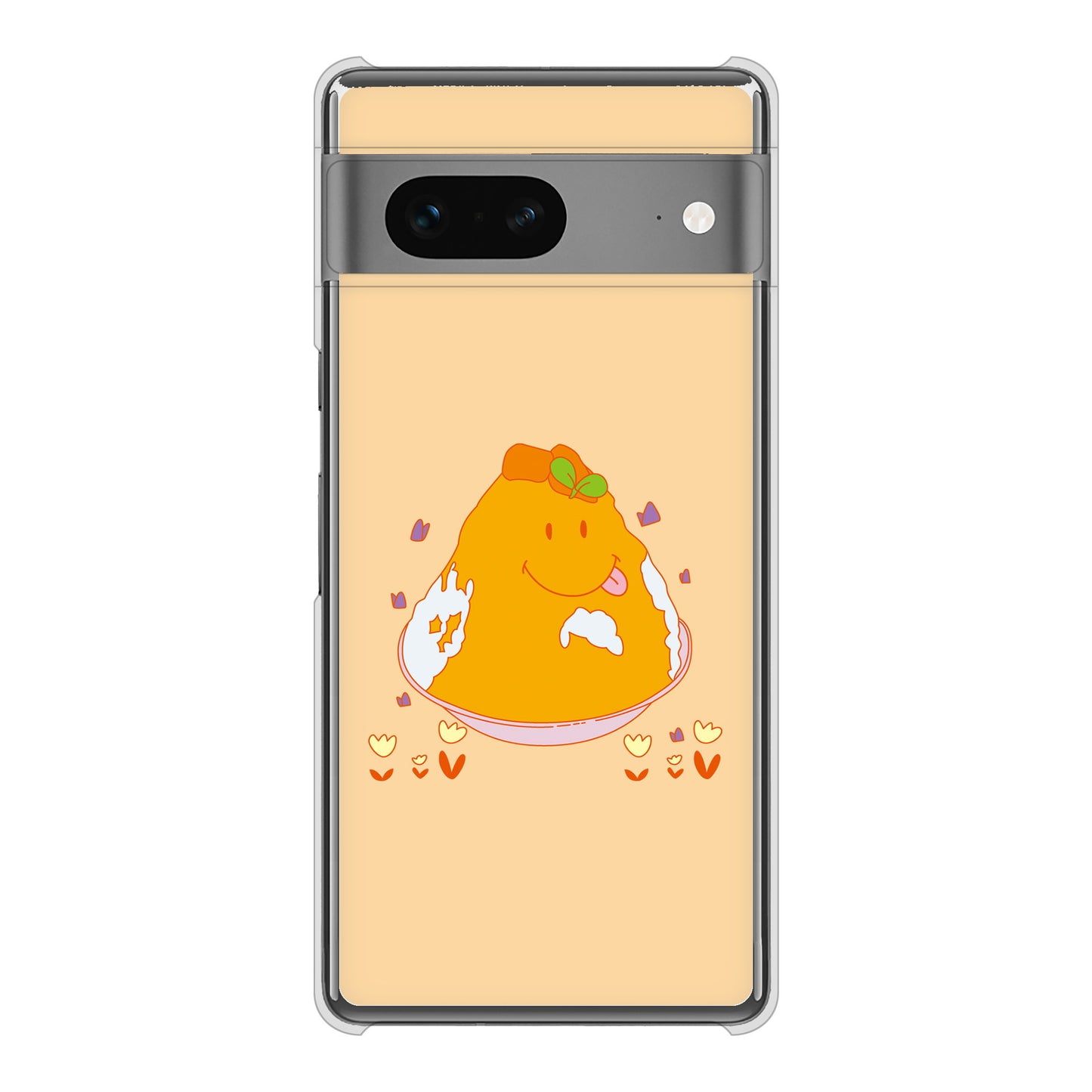 Google Pixel 7 高画質仕上げ 背面印刷 ハードケース スイーツイラスト