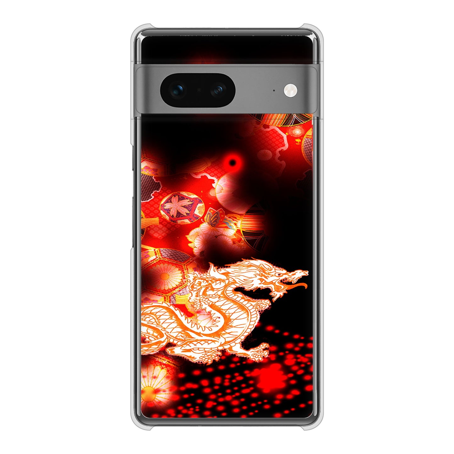 Google Pixel 7 高画質仕上げ 背面印刷 ハードケース 赤竜