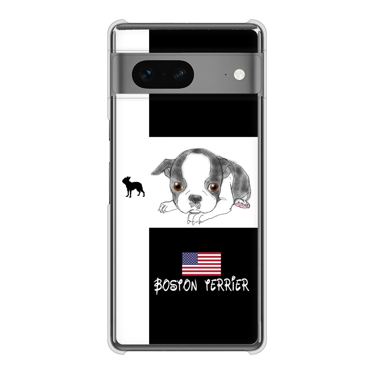 Google Pixel 7 高画質仕上げ 背面印刷 ハードケース ボストンテリア