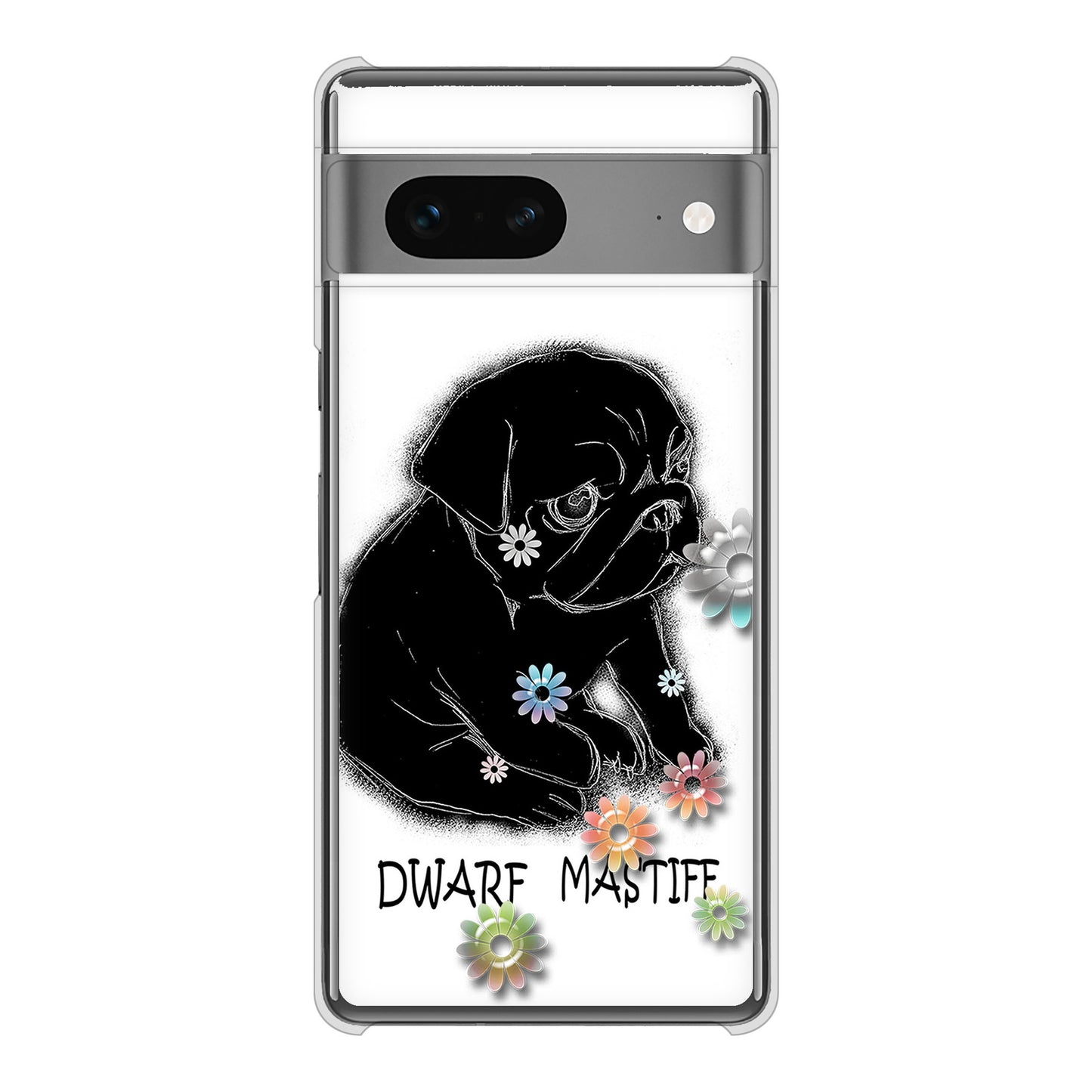 Google Pixel 7 高画質仕上げ 背面印刷 ハードケース パグ