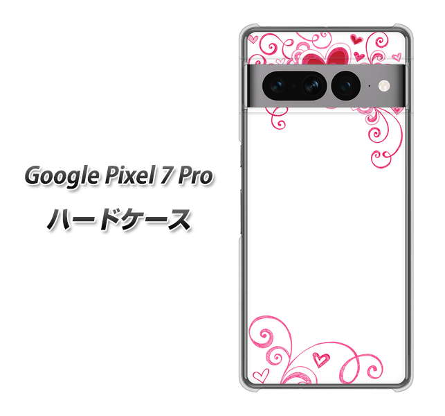 Google Pixel 7 Pro 高画質仕上げ 背面印刷 ハードケース【365 ハートフレーム】