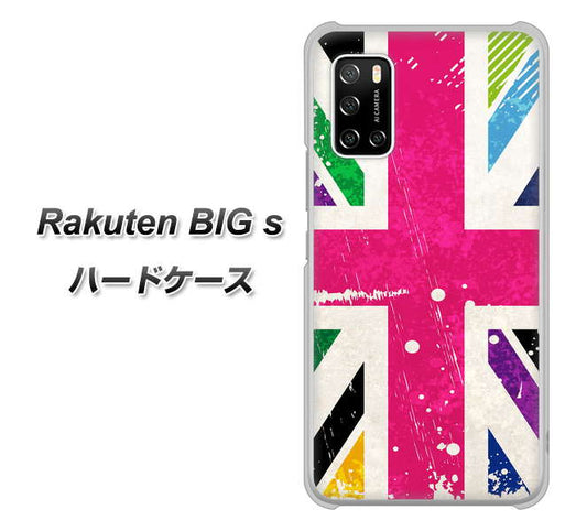 楽天モバイル Rakuten BIGs 高画質仕上げ 背面印刷 ハードケース【SC806 ユニオンジャック ピンクビンテージ】