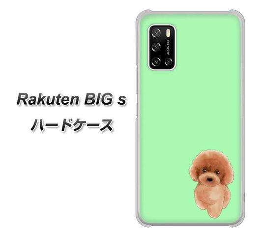 楽天モバイル Rakuten BIGs 高画質仕上げ 背面印刷 ハードケース【YJ052 トイプードルレッド( グリーン)】