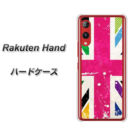 楽天モバイル Rakuten Hand 高画質仕上げ 背面印刷 ハードケース【SC806 ユニオンジャック ピンクビンテージ】