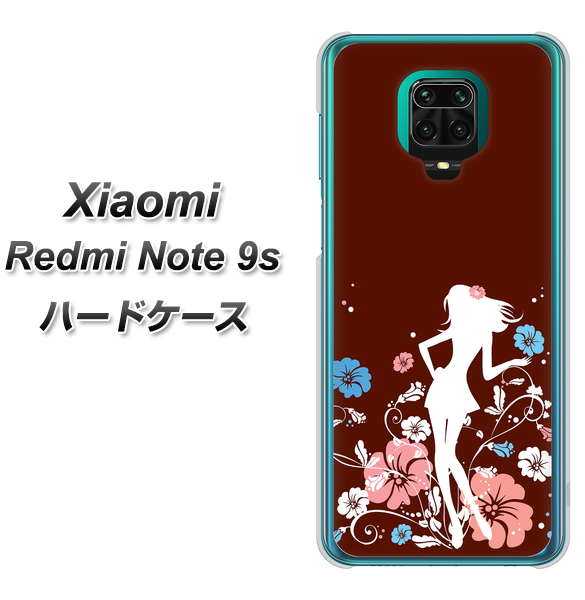 Xiaomi(シャオミ)Redmi Note 9s 高画質仕上げ 背面印刷 ハードケース【110 ハイビスカスと少女】