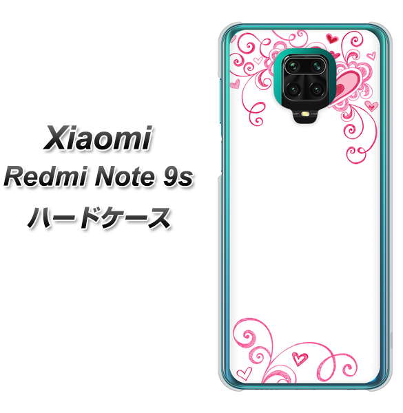 Xiaomi(シャオミ)Redmi Note 9s 高画質仕上げ 背面印刷 ハードケース【365 ハートフレーム】