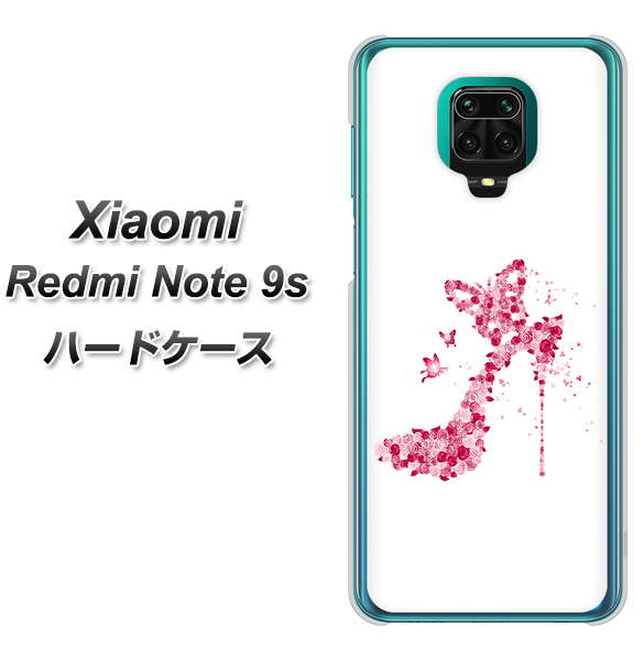 Xiaomi(シャオミ)Redmi Note 9s 高画質仕上げ 背面印刷 ハードケース【387 薔薇のハイヒール】