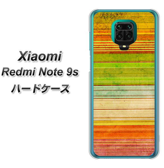 Xiaomi(シャオミ)Redmi Note 9s 高画質仕上げ 背面印刷 ハードケース【1324 ビンテージボーダー(色彩)】