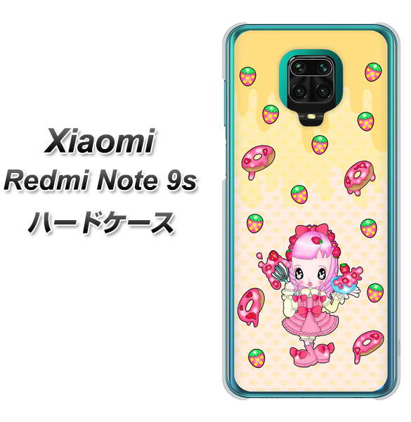 Xiaomi(シャオミ)Redmi Note 9s 高画質仕上げ 背面印刷 ハードケース【AG815 ストロベリードーナツ(水玉黄)】