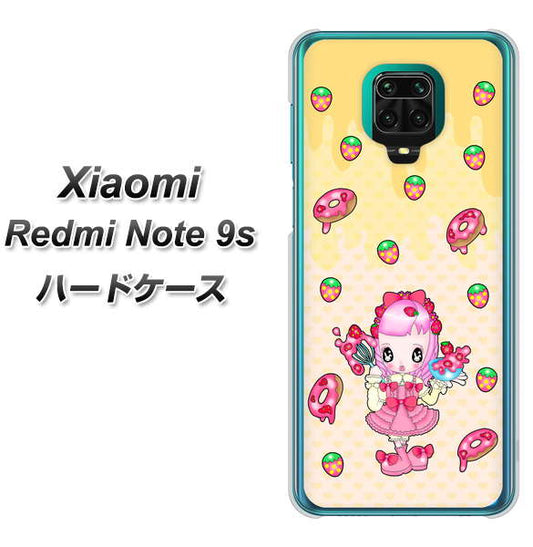 Xiaomi(シャオミ)Redmi Note 9s 高画質仕上げ 背面印刷 ハードケース【AG815 ストロベリードーナツ(水玉黄)】